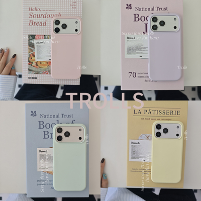 Trolls｜奶呼呼的甜豆灰粉色 小众新色ins液态硅胶软糯防摔保护手机壳适用华为pura80Pro苹果16小米17/fidnx9