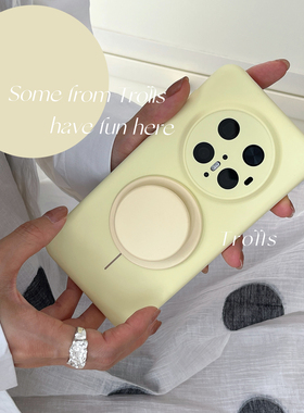 Trolls｜芝士奶酪包 软软糯糯奶油黄液态硅胶手机壳适用华为pura80Promate70苹果16小米17/S30芝士黄强磁支架