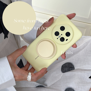 Trolls|芝士奶酪包 软软糯糯奶油黄液态硅胶手机壳适用华为pura80Promate70苹果16小米17/S30芝士黄强磁支架