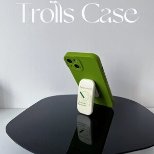 Trolls|小众高级感芥末绿色推拉支架手机壳适用华为mate80proP90苹果16promaxVIVOOPPO小米17荣耀600全包软壳