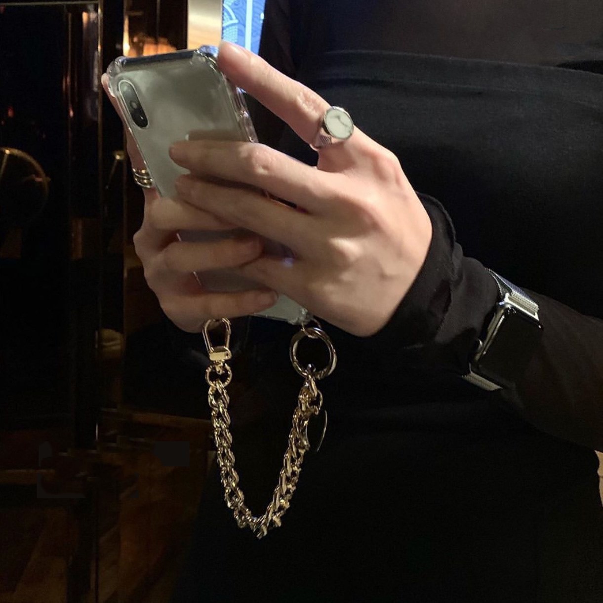 ins简小众链条适用苹果