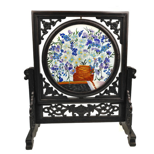 紫金湘绣双面绣摆件手工刺绣