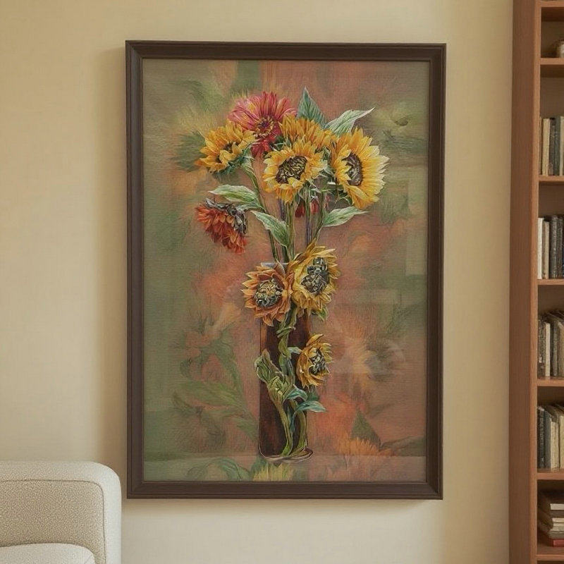 新款湘绣装饰画成品挂画手工刺绣