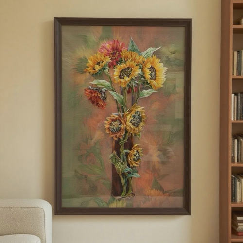 新款湘绣装饰画成品挂画手工刺绣