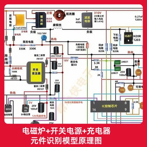 充电器开关电源电磁炉维修模型元件识别图