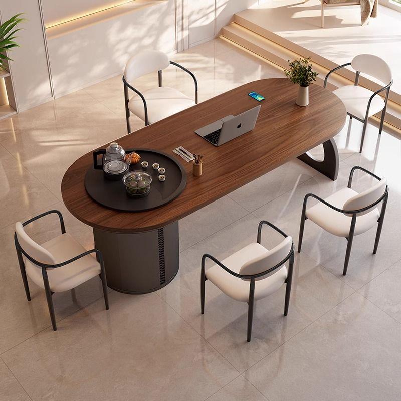 实木茶桌大板茶台轻奢现代简约功夫新中式客厅办公室泡茶桌椅组合