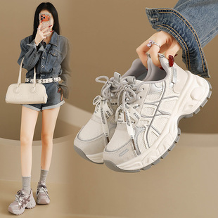 韩版新款老爹鞋女2026夏季学生运动跑步鞋休闲鞋厚底增高MXQ22-1