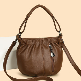 吉尼斯袋鼠真皮质感小包女士新款包手提式单肩斜跨包妈妈包婆婆包