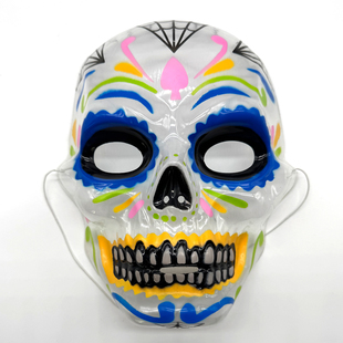 万圣节骷髅头面具恐怖鬼脸面罩花脸cosplay成人密室角色扮演道具