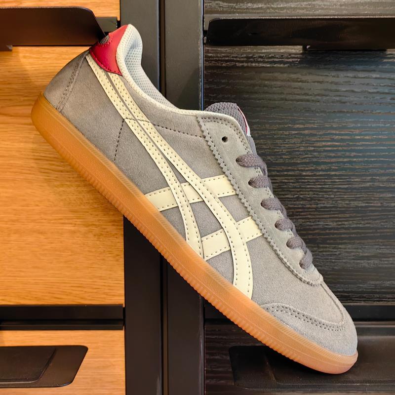 虎冢鞋男鞋tiger德训鞋皮面时尚深灰色反绒皮老虎鞋轻便休闲板鞋