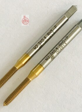 台湾TOSG长牙镀钛挤压丝攻 EXL-NRT M2.3*0.4 RH4/5-P 现货清库