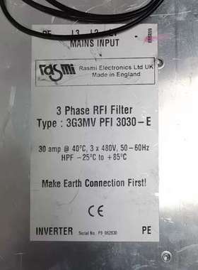 Rasmi三相滤波器，英国正品 3G3MV PFI 30