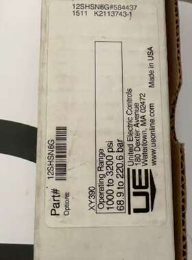 正品美国UE压力开关12SHSN6G，型号XY390