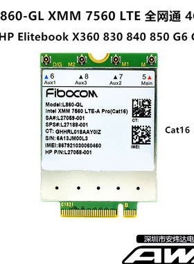 HP Elitebook X360 830 840 850 G7 L860-GL4G M.2模块L27188-001