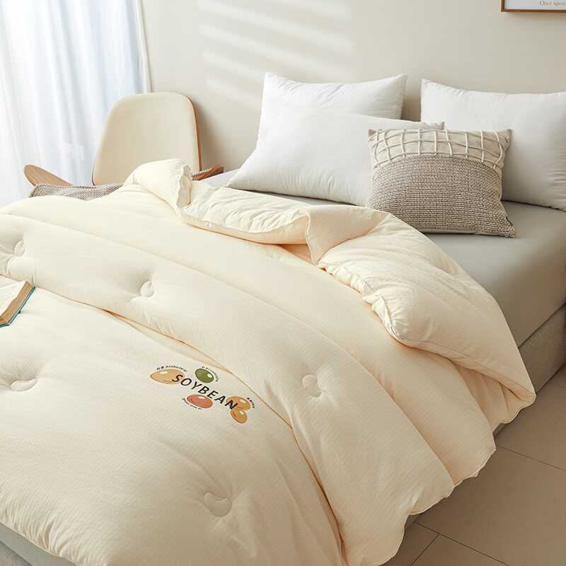 秋冬加厚保暖大豆被子柔软亲肤软糯被芯150x200x230单人学生宿舍