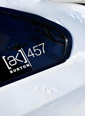 AK457雪山滑雪板个性创意汽车电动摩托车车窗贴三角窗装饰贴纸