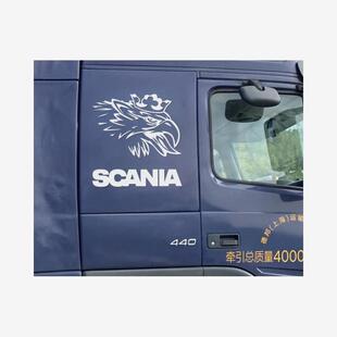 汽车大货车斯堪尼亚重卡拖头装饰贴SCANIA反光贴纸-游梦车贴鹰头