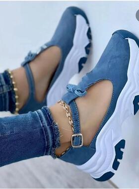 女大码43罗马单鞋凉鞋women platform shoes roman sandals