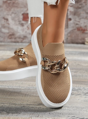 厚底飞织透大码43单鞋women  loafers breathable low-top shoes