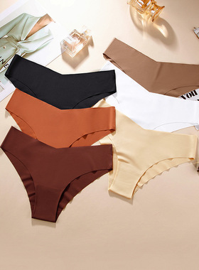 无痕内裤女士低腰提臀内裤 Seamless hip lifting triangle pants