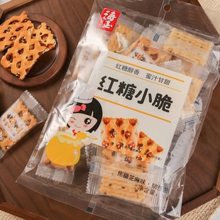 海玉红糖小脆蜂窝锁香山西陕西蜂巢饼干休闲食品108g*6袋