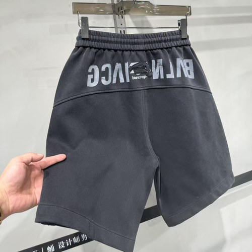 水洗复古宽松大码休闲运动短裤男