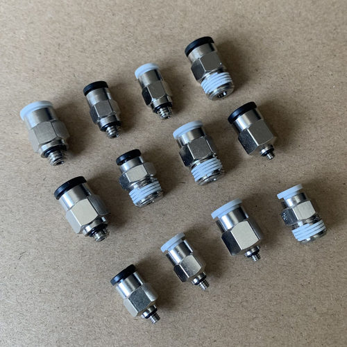 迷你微型气动直通快插接头KJH 3/4/5/6-M3/M4/M5/M6小型气动接头