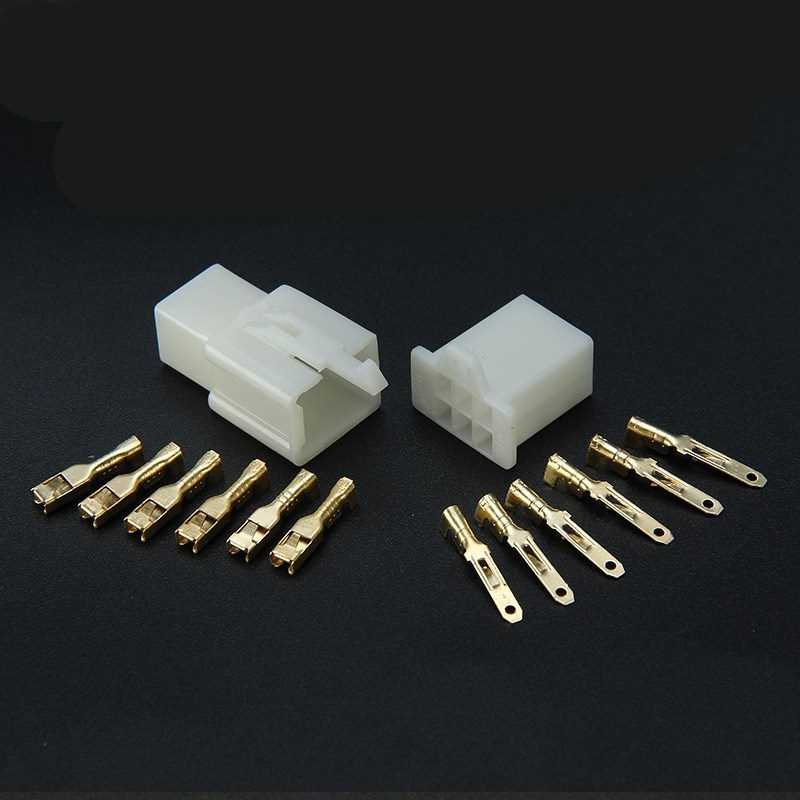 新款直销2.8mm连接器 汽车电动摩托用接线端子 公母头 双排6P公母