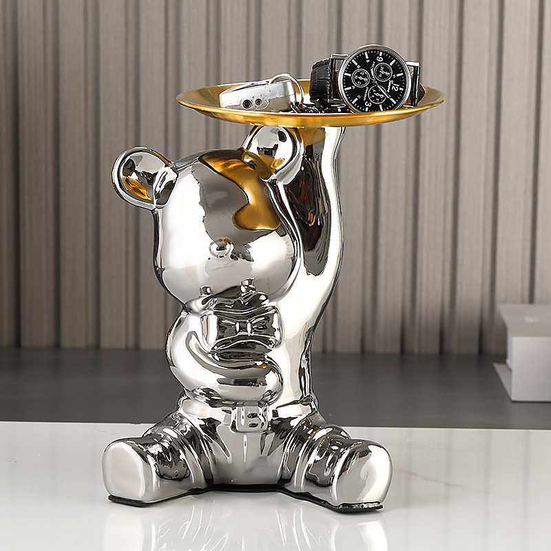 新款直销爱心熊存钱罐入户玄关钥匙收纳摆件客厅进门口鞋柜电视酒,家居饰品,装饰摆件,淘宝优惠券,粉丝福利购,淘宝优惠卷