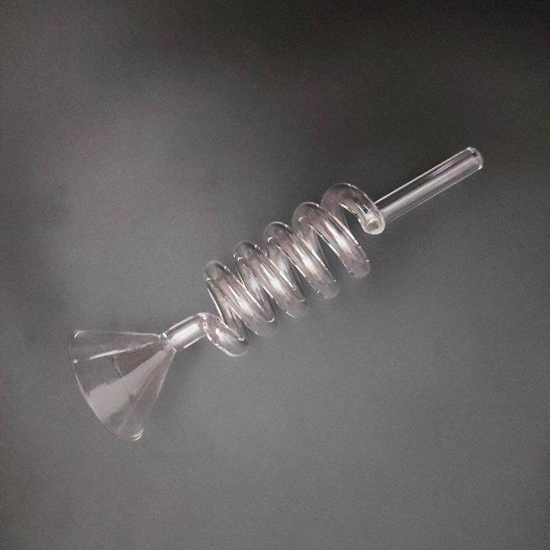 新款直销咖啡高硼硅玻璃螺旋冷却漏斗化学实验用教学咖啡酒水道具