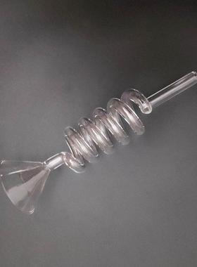 新款直销咖啡高硼硅玻璃螺旋冷却漏斗化学实验用教学咖啡酒水道具