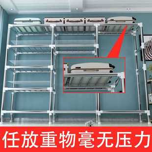 直销简易衣柜结实耐用出租房布衣柜家用卧室现代简约全钢架加 新款
