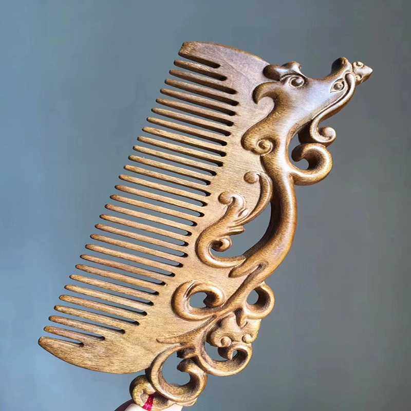 新款直销金丝楠木拆房龙凤配木梳婚嫁梳子工艺梳礼盒装送礼定情8,家居饰品,木雕,淘宝优惠券,粉丝福利购,淘宝优惠卷