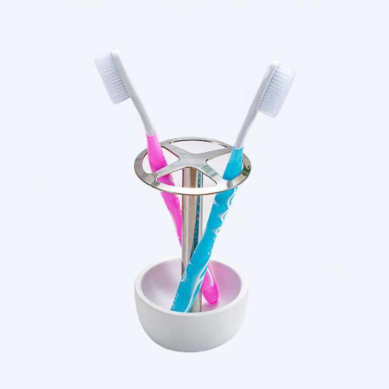 新款直销304不锈钢牙刷架置物架白色简约ins卫生间浴室家用牙具座