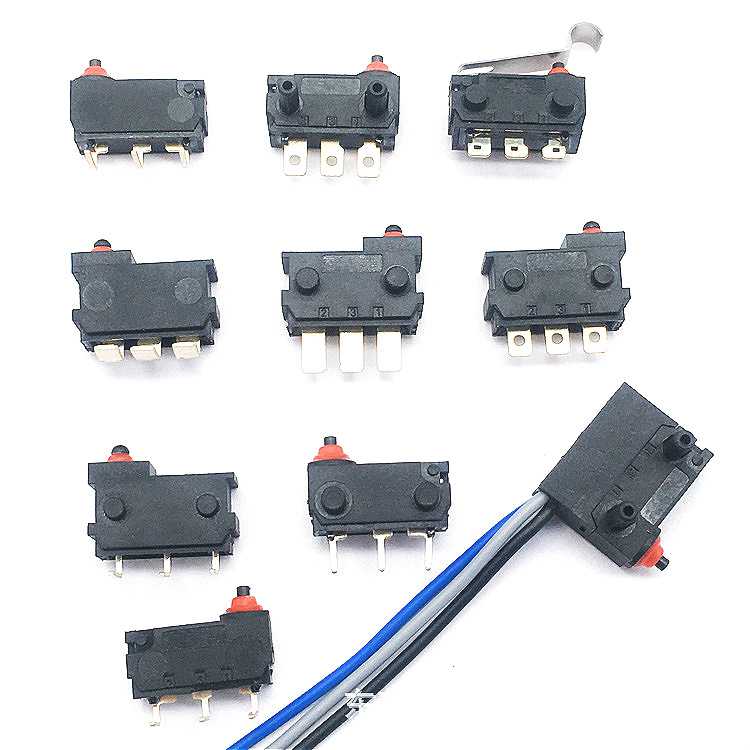 新款直销防水微动开关 汽车门锁小微动开关 带线防尘复位按钮触动