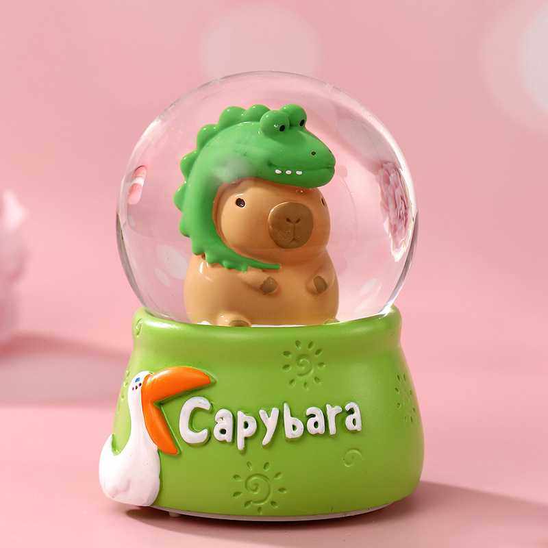 新款直销爆款卡皮巴拉水晶球卡通河豚迷你小号水球儿童发光摆件生,家居饰品,音乐盒,淘宝优惠券,粉丝福利购,淘宝优惠卷