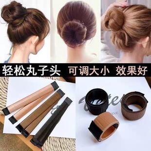 新款直销韩版头饰半丸子头21CM盘发器懒人花苞头发夹蓬松扎头发饰