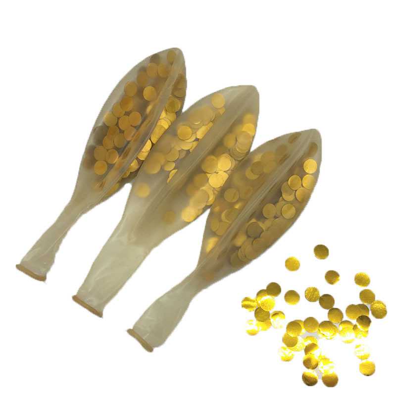 新款直销18寸纸屑正圆形乳胶气球 彩色铝箔亮片气球 INS网红 节气