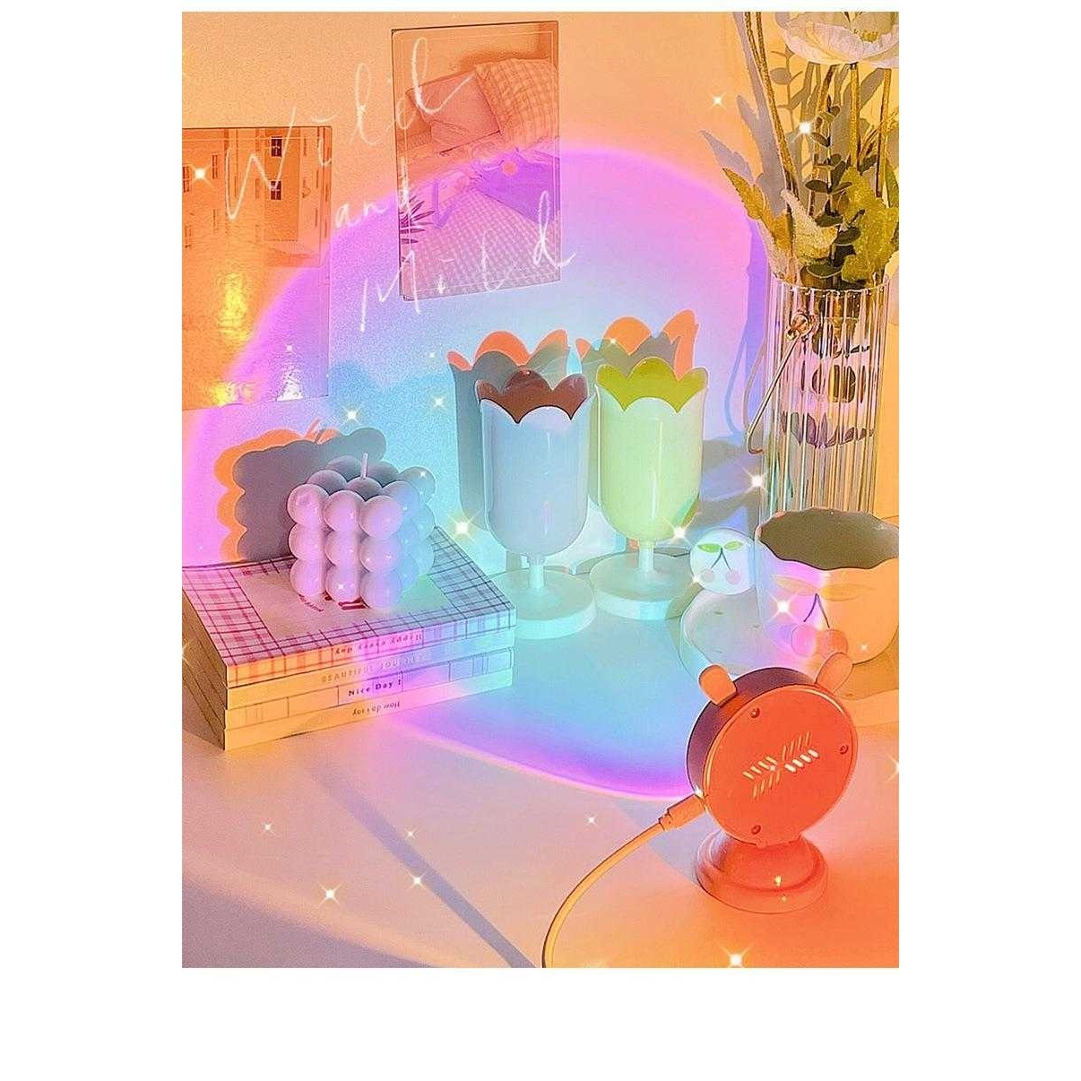 新款直销跨境卡通mini夕阳灯日落灯迷你补光直播氛围灯USB网红小,家装灯饰光源,氛围灯,淘宝优惠券,粉丝福利购,淘宝优惠卷