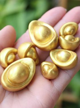 新款直销树脂金元宝模型 新年生日蛋糕招财元宝 微缩实心小元宝摆