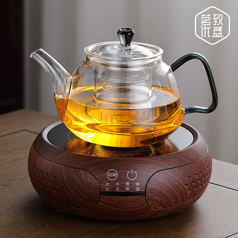 耐热玻璃煮茶壶花茶壶泡茶壶单壶过滤办公室家用养生壶电陶炉套装