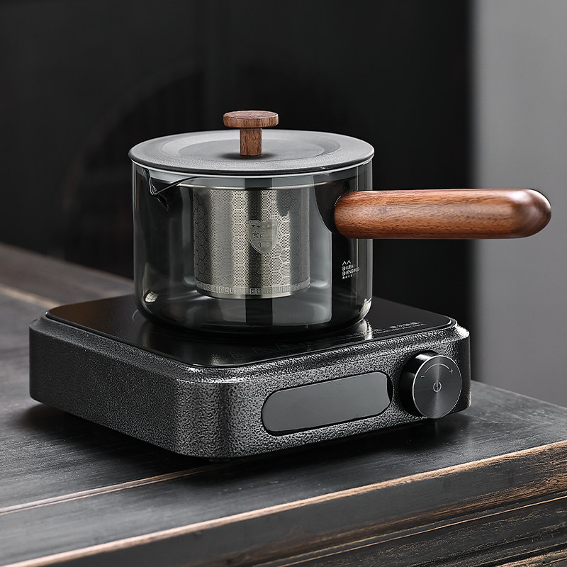新款铝合金电陶炉煮茶炉套装耐热高硼硅玻璃磁吸木把壶大容量养生,餐饮具,煮茶炉,淘宝优惠券,粉丝福利购,淘宝优惠卷
