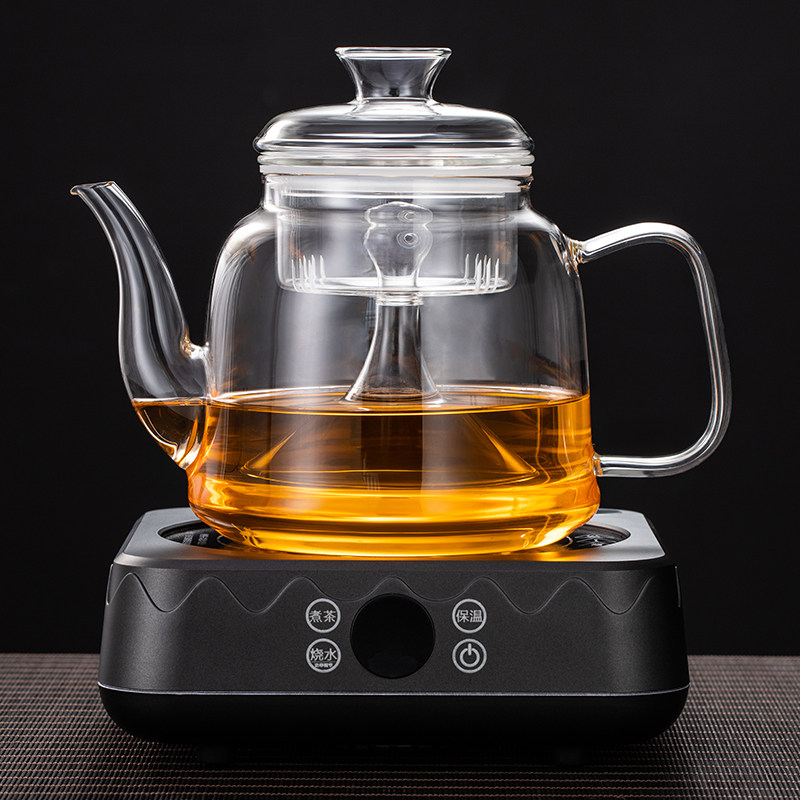 耐高温大容量加厚玻璃蒸汽煮茶壶蒸茶壶煮茶器烧水养生电陶炉家用