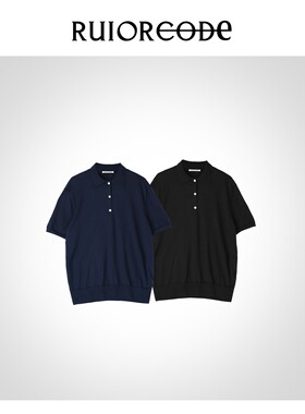 【RUIORCODE】慵懒风翻领半开扣山羊绒休闲polo针织衫 理性消费