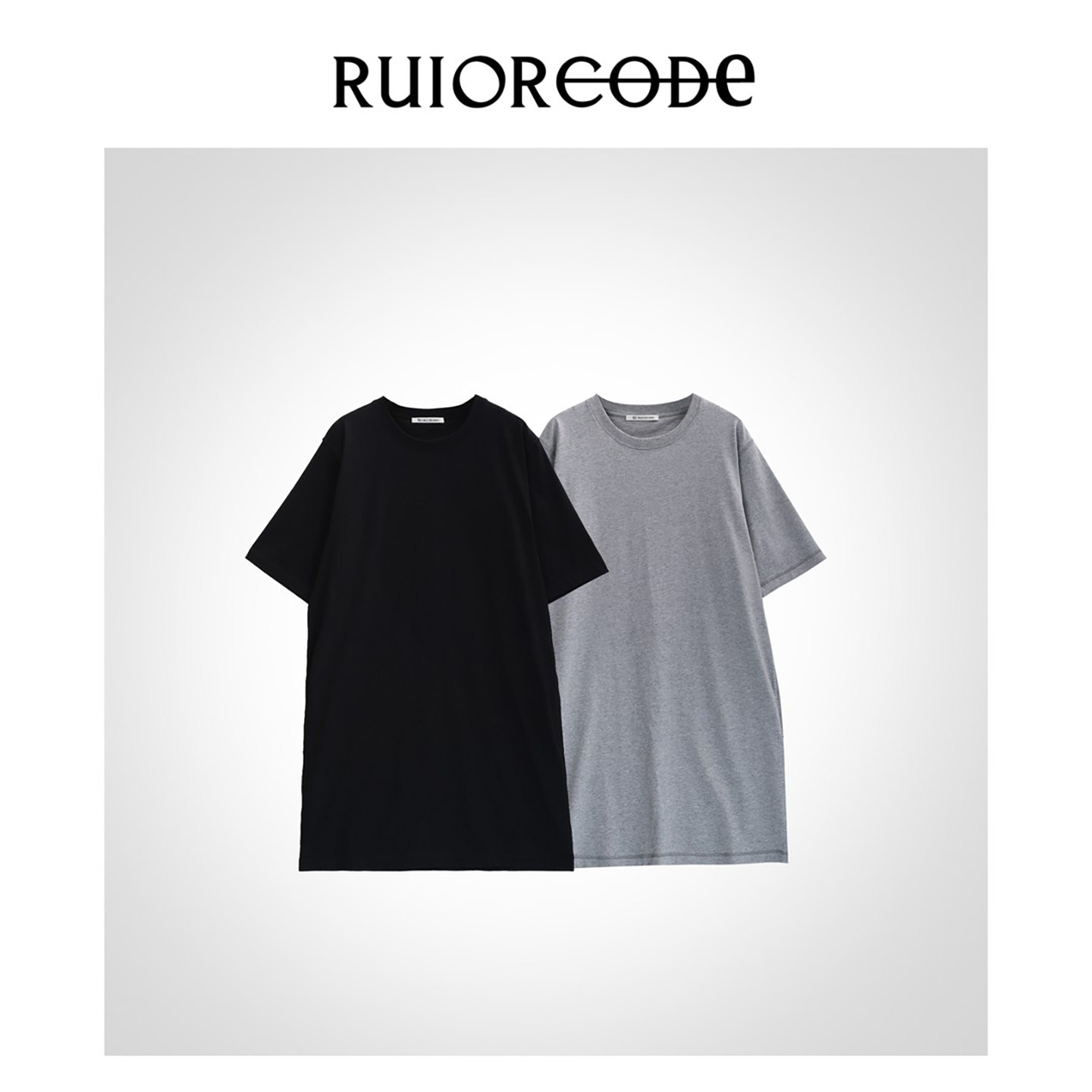 【RUIORCODE】懒人穿搭天花板！遮肉纯色长款口袋T恤裙