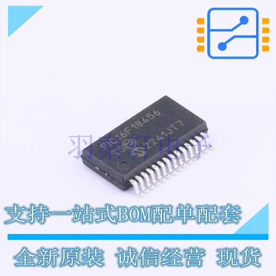 单片机(MCU/MPU/SOC) PIC16F18456-I/SS SSOP-28-208mil MIC 全新