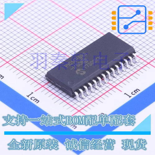 PIC16F883-I/SO SOIC-28 微控制器, 8位 闪存 20MHz 7KB 全新原装