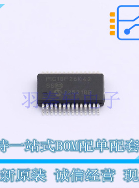 单片机(MCU/MPU/SOC) PIC18F26K42-I/SS SSOP-28-208mil MIC 全新