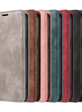 适用Samsung三星Galaxy Note20 Ultra肤感S25翻盖手机壳保护套皮革磁吸插卡减震蓝粉红黑灰色Flip case