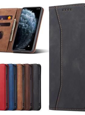 适用Redmi红米Note14翻盖手机壳NOTE13PRO+保护套红米14C磁吸对开12 10A掀盖肤感皮革9红蓝咖啡黑色Flip case